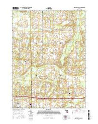 Northeast Albion Michigan Current topographic map, 1:24000 scale, 7.5 X 7.5 Minute, Year 2017