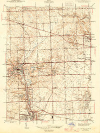 Northville Michigan Historical topographic map, 1:24000 scale, 7.5 X 7.5 Minute, Year 1945