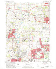 Northville Michigan Historical topographic map, 1:24000 scale, 7.5 X 7.5 Minute, Year 1969