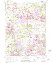Northville Michigan Historical topographic map, 1:24000 scale, 7.5 X 7.5 Minute, Year 1969