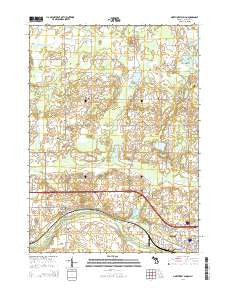 Northwest Albion Michigan Historical topographic map, 1:24000 scale, 7.5 X 7.5 Minute, Year 2014