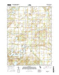 Nottawa Michigan Current topographic map, 1:24000 scale, 7.5 X 7.5 Minute, Year 2016