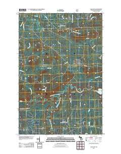 Oak Bluff Michigan Historical topographic map, 1:24000 scale, 7.5 X 7.5 Minute, Year 2011