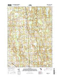 Oak Grove Michigan Current topographic map, 1:24000 scale, 7.5 X 7.5 Minute, Year 2017