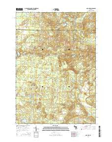 Oak Lake Michigan Historical topographic map, 1:24000 scale, 7.5 X 7.5 Minute, Year 2014