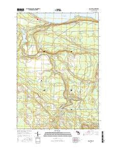 Ocqueoc Michigan Current topographic map, 1:24000 scale, 7.5 X 7.5 Minute, Year 2017