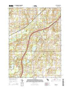 Olivet Michigan Historical topographic map, 1:24000 scale, 7.5 X 7.5 Minute, Year 2014