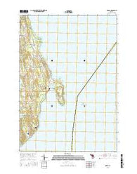 Omena Michigan Current topographic map, 1:24000 scale, 7.5 X 7.5 Minute, Year 2016