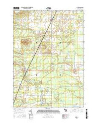 Omer Michigan Current topographic map, 1:24000 scale, 7.5 X 7.5 Minute, Year 2016