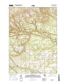 Omer SW Michigan Current topographic map, 1:24000 scale, 7.5 X 7.5 Minute, Year 2016
