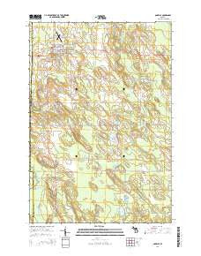 Onaway Michigan Historical topographic map, 1:24000 scale, 7.5 X 7.5 Minute, Year 2014