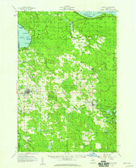 Onaway Michigan Historical topographic map, 1:62500 scale, 15 X 15 Minute, Year 1957