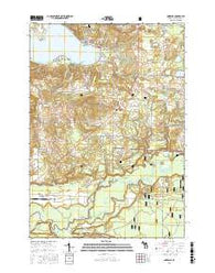 Onekama Michigan Current topographic map, 1:24000 scale, 7.5 X 7.5 Minute, Year 2017