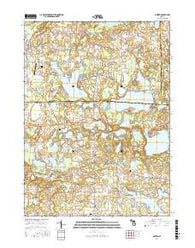 Onsted Michigan Current topographic map, 1:24000 scale, 7.5 X 7.5 Minute, Year 2017