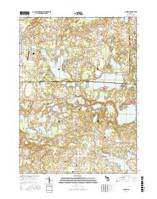 Onsted Michigan Current topographic map, 1:24000 scale, 7.5 X 7.5 Minute, Year 2017