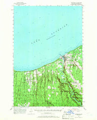 Ontonagon Michigan Historical topographic map, 1:62500 scale, 15 X 15 Minute, Year 1955