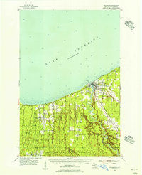 Ontonagon Michigan Historical topographic map, 1:62500 scale, 15 X 15 Minute, Year 1955