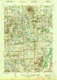 Ortonville Michigan Historical topographic map, 1:24000 scale, 7.5 X 7.5 Minute, Year 1945