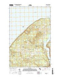 Oskar Michigan Current topographic map, 1:24000 scale, 7.5 X 7.5 Minute, Year 2017