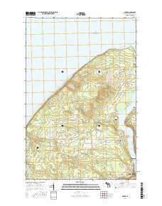 Oskar Michigan Current topographic map, 1:24000 scale, 7.5 X 7.5 Minute, Year 2017