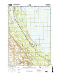 Ossineke Michigan Current topographic map, 1:24000 scale, 7.5 X 7.5 Minute, Year 2016