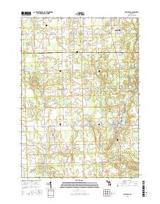 Otisville Michigan Current topographic map, 1:24000 scale, 7.5 X 7.5 Minute, Year 2017