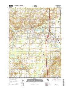 Otsego Michigan Historical topographic map, 1:24000 scale, 7.5 X 7.5 Minute, Year 2014