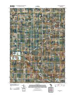 Ovid West Michigan Historical topographic map, 1:24000 scale, 7.5 X 7.5 Minute, Year 2011