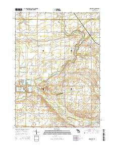 Ovid West Michigan Historical topographic map, 1:24000 scale, 7.5 X 7.5 Minute, Year 2014