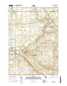 Ovid West Michigan Current topographic map, 1:24000 scale, 7.5 X 7.5 Minute, Year 2016