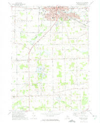 Owosso South Michigan Historical topographic map, 1:24000 scale, 7.5 X 7.5 Minute, Year 1972