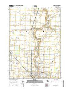 Owosso North Michigan Historical topographic map, 1:24000 scale, 7.5 X 7.5 Minute, Year 2014