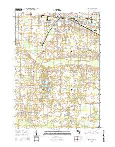 Owosso South Michigan Historical topographic map, 1:24000 scale, 7.5 X 7.5 Minute, Year 2014
