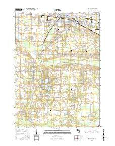 Owosso South Michigan Current topographic map, 1:24000 scale, 7.5 X 7.5 Minute, Year 2017