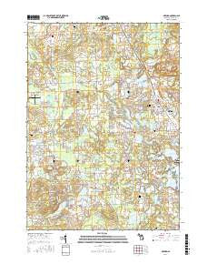 Oxford Michigan Current topographic map, 1:24000 scale, 7.5 X 7.5 Minute, Year 2017