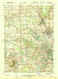Oxford Michigan Historical topographic map, 1:24000 scale, 7.5 X 7.5 Minute, Year 1945