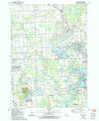 Oxford Michigan Historical topographic map, 1:24000 scale, 7.5 X 7.5 Minute, Year 1991