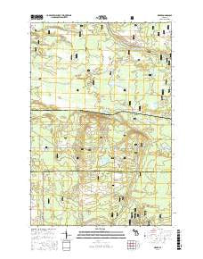Ozark Michigan Current topographic map, 1:24000 scale, 7.5 X 7.5 Minute, Year 2017