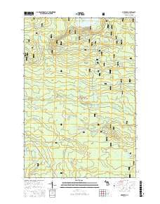Ozark SE Michigan Current topographic map, 1:24000 scale, 7.5 X 7.5 Minute, Year 2017