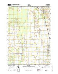 Palms Michigan Historical topographic map, 1:24000 scale, 7.5 X 7.5 Minute, Year 2014