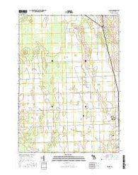 Palms Michigan Current topographic map, 1:24000 scale, 7.5 X 7.5 Minute, Year 2016