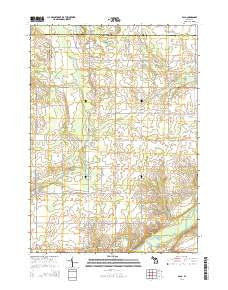 Palo Michigan Historical topographic map, 1:24000 scale, 7.5 X 7.5 Minute, Year 2014