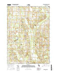 Parkers Corners Michigan Current topographic map, 1:24000 scale, 7.5 X 7.5 Minute, Year 2017