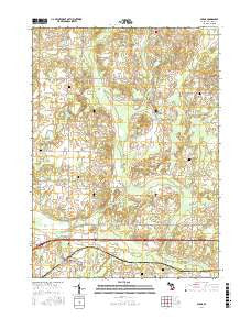 Parma Michigan Current topographic map, 1:24000 scale, 7.5 X 7.5 Minute, Year 2017