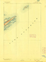 Passage Island Michigan Historical topographic map, 1:62500 scale, 15 X 15 Minute, Year 1895
