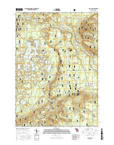 Peacock Michigan Current topographic map, 1:24000 scale, 7.5 X 7.5 Minute, Year 2016
