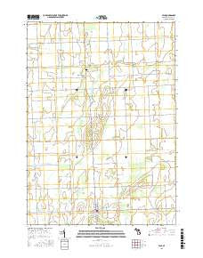Peck Michigan Current topographic map, 1:24000 scale, 7.5 X 7.5 Minute, Year 2016