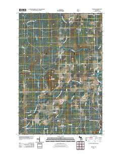 Pelkie Michigan Historical topographic map, 1:24000 scale, 7.5 X 7.5 Minute, Year 2011