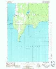 Peninsula Point Michigan Historical topographic map, 1:24000 scale, 7.5 X 7.5 Minute, Year 1985