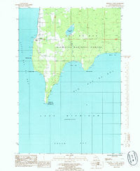 Peninsula Point Michigan Historical topographic map, 1:24000 scale, 7.5 X 7.5 Minute, Year 1985